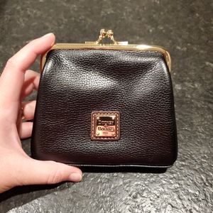 Dooney & Bourke Black Pebble Grain Large Framed Purse